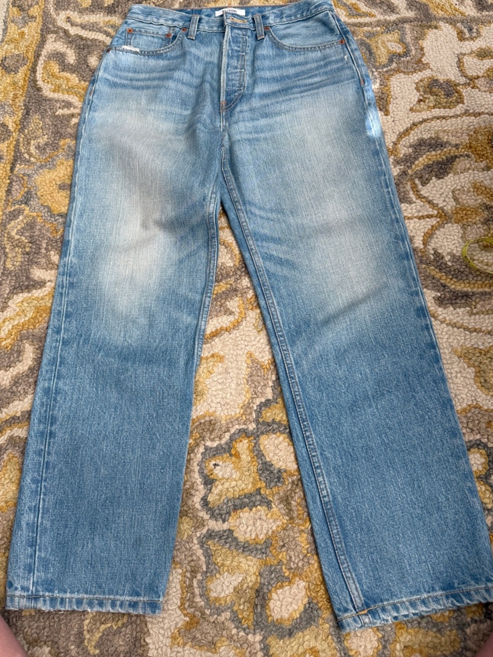 Re/Done Light Blue Straight Leg Jeans
